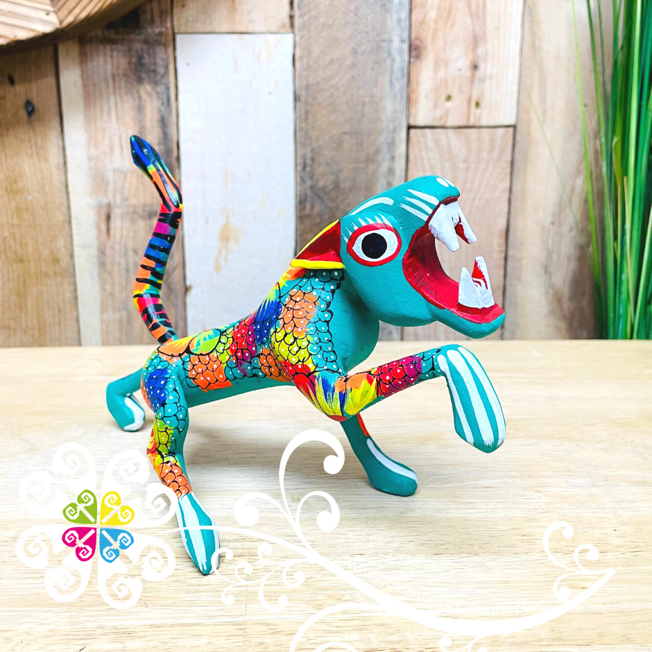 Medium Jaguar Alebrije - Handcarve Wood Decoration Figure