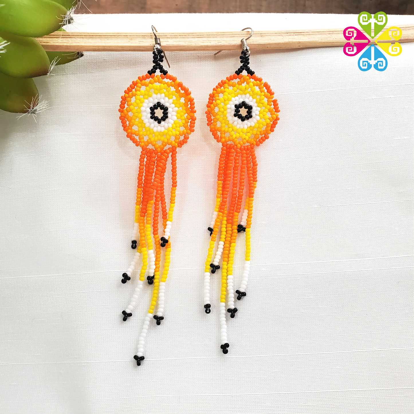 Dream Catcher Beaded Earrings