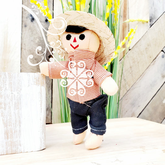 Extra Mini Mexican Otomi Male Doll - Sencillo