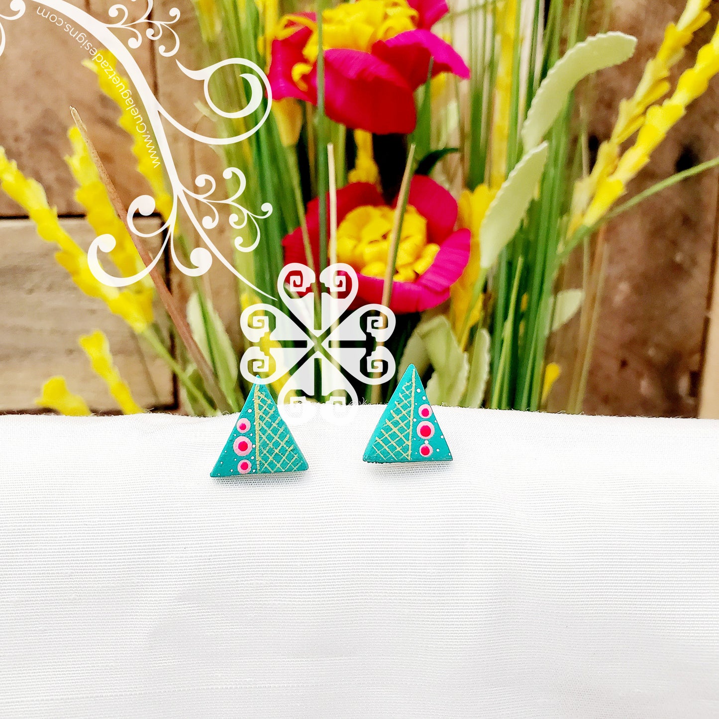 Triangles - Hand Painted Studs