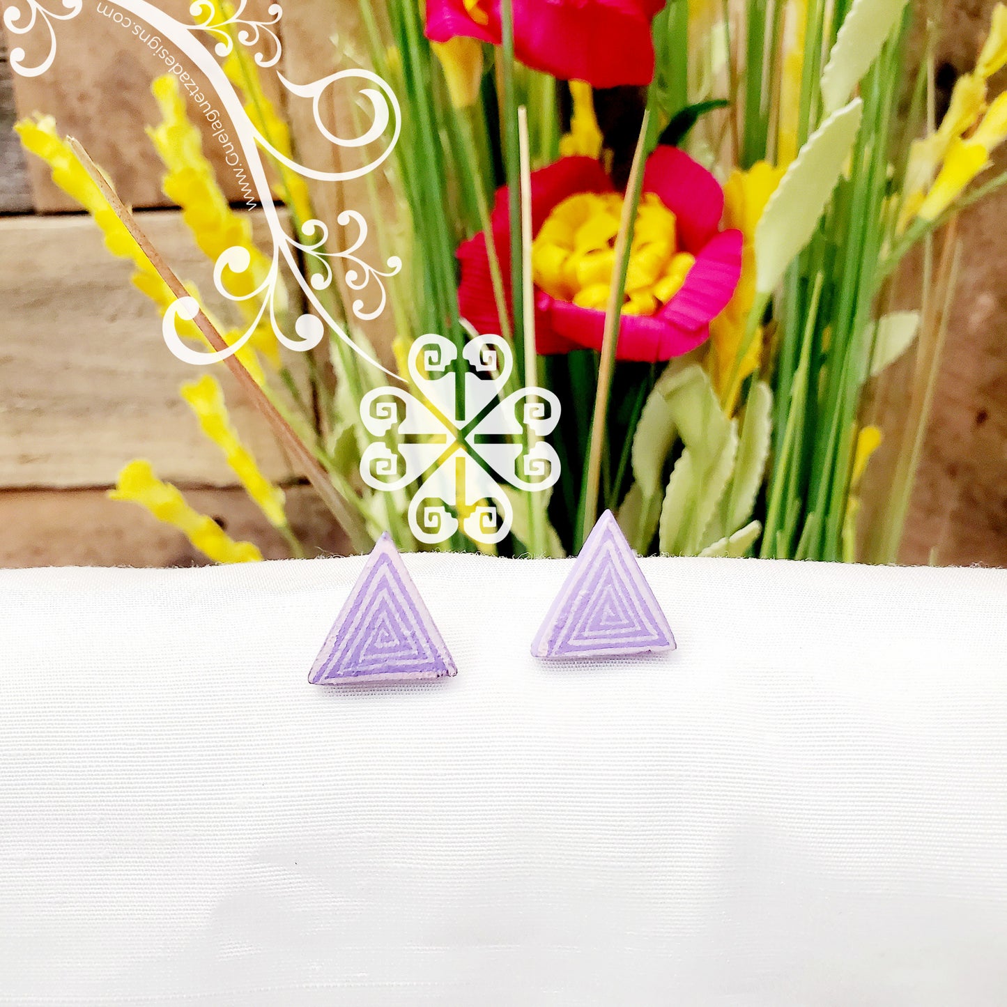 Triangles - Hand Painted Studs