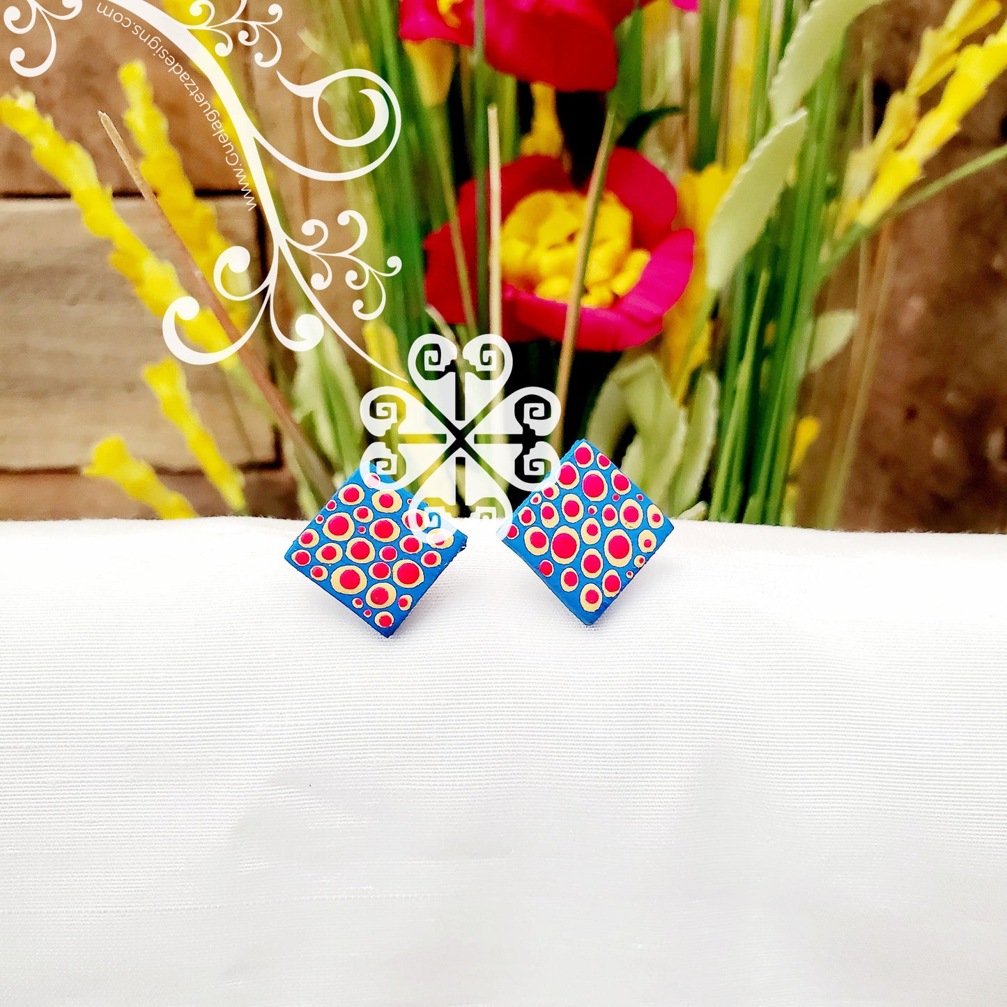 Square - Hand Painted Studs