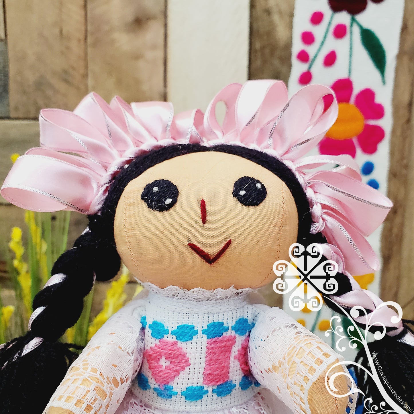 Pink Maria Mexican Otomi Doll - Fina