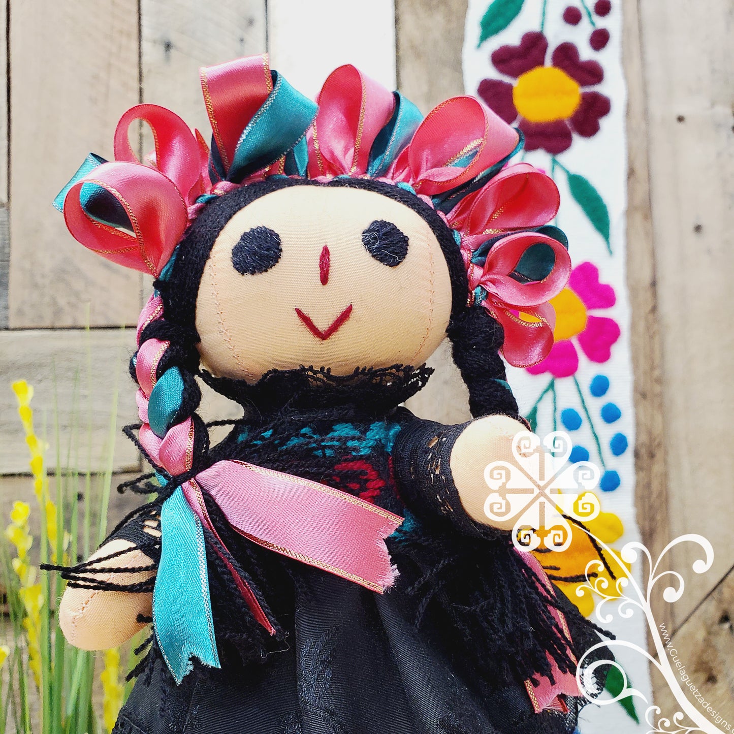 Fuchsia Maria Mexican Otomi Doll - Fina