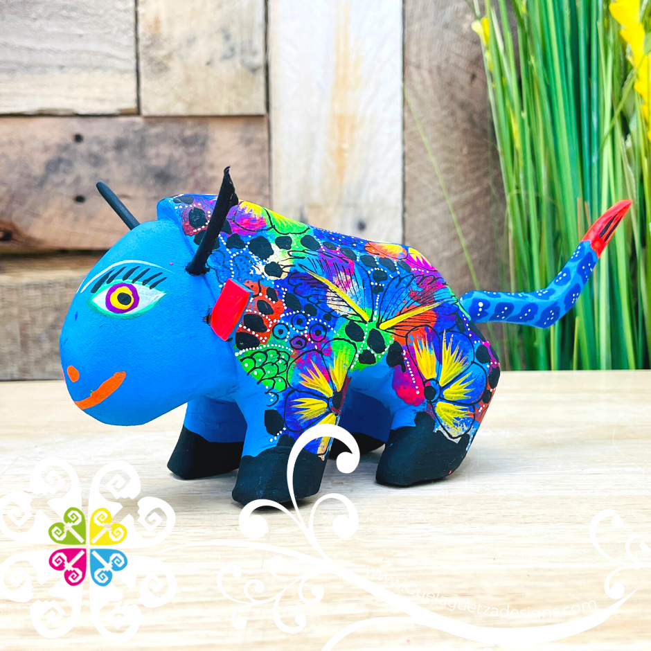 Medium Bull Alebrije- Handcarve Wood Decoration Figure