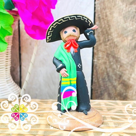 Charro Little Doll Figurine - Fondant Doll