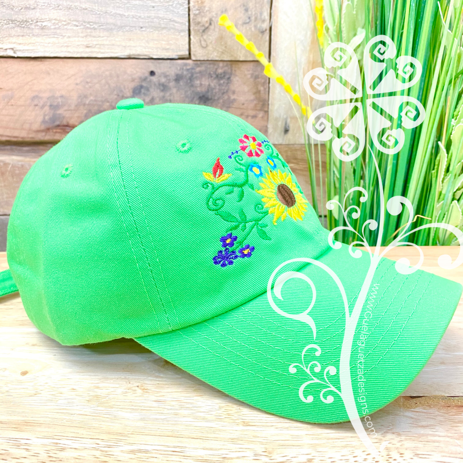 Sunflower Embroider Cap