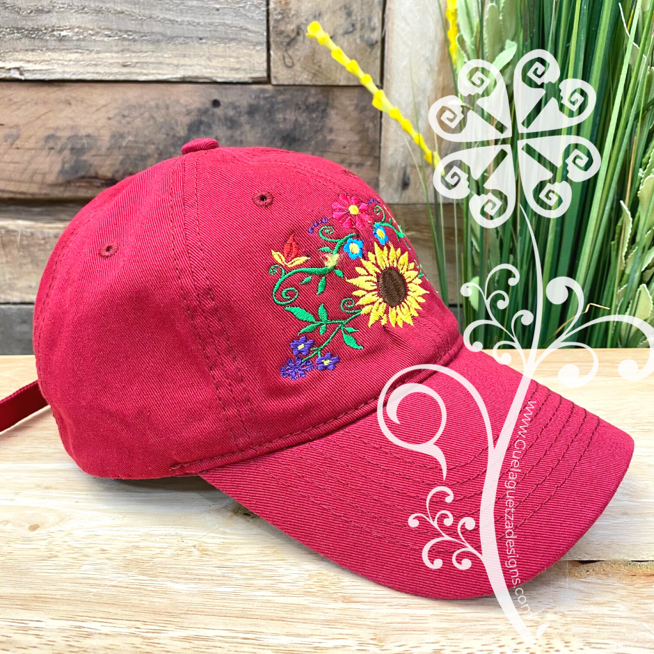 Sunflower Embroider Cap