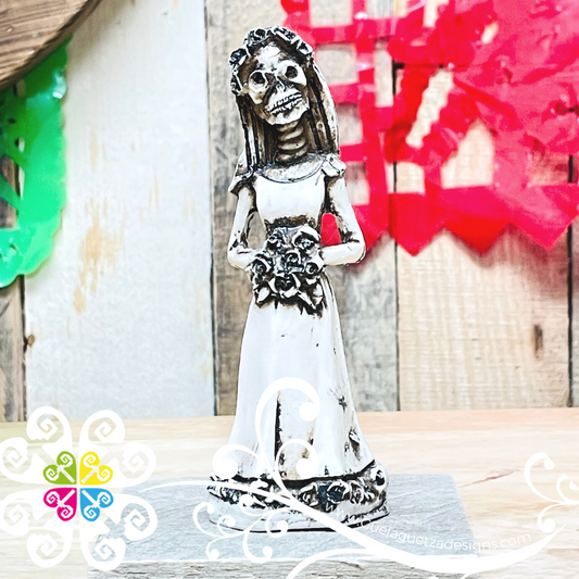 Mini Bride Catrina - Day of the Dead Decoration Resin Statue