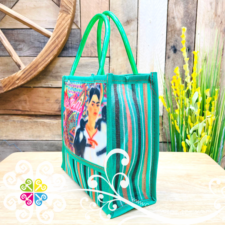 Green Lines Small Frida Bag - Morral