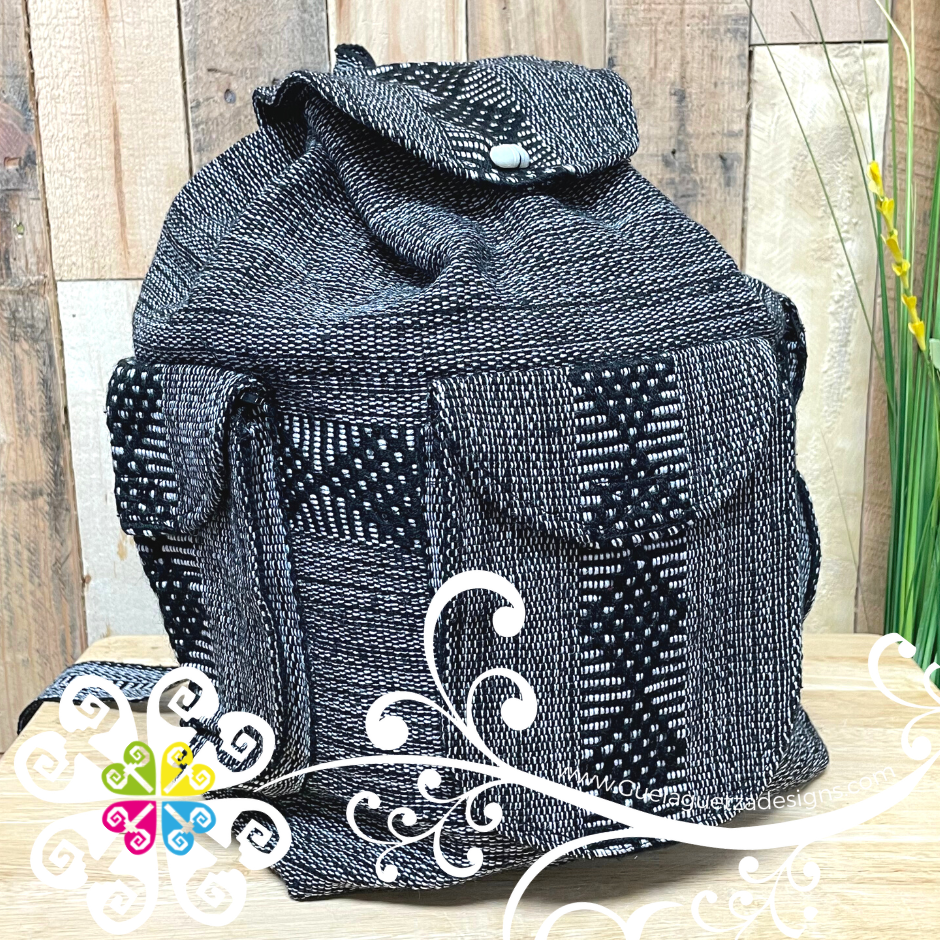 Large Boho Backpack with 3 Pockets - - Mochila Escolar