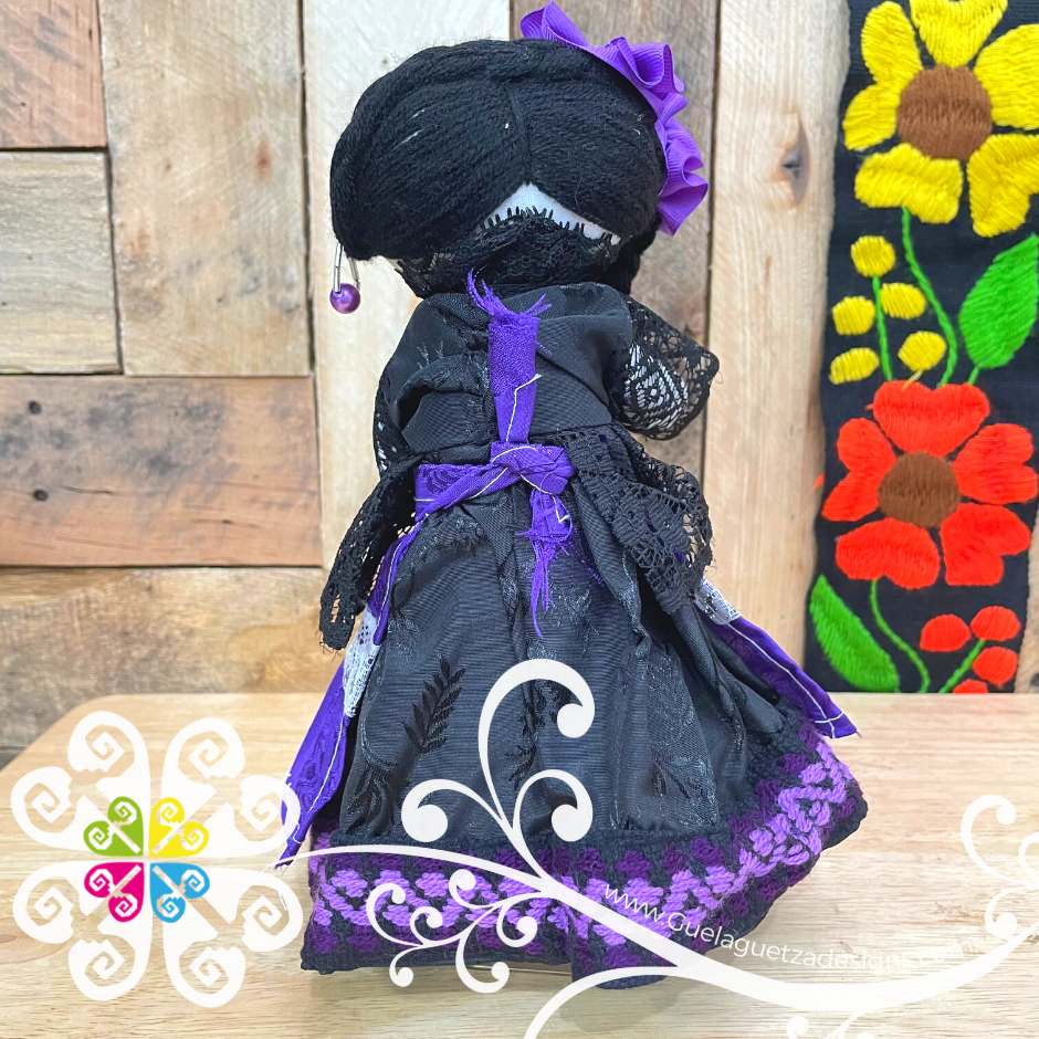 Purple Catrina Mexican Otomi Doll - Fina