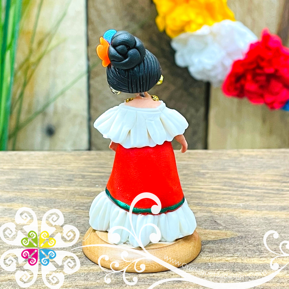 3- Baja California Sur Little Doll Figurine - Fondant Doll