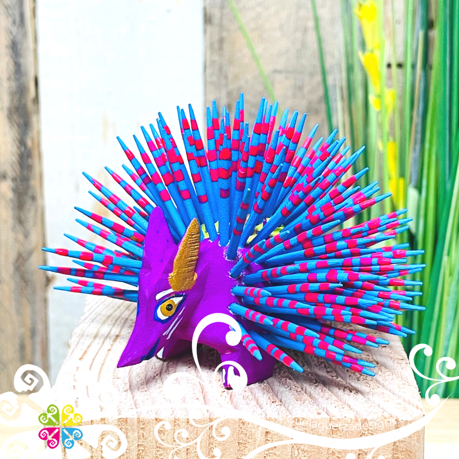 Medium Porcupine Alebrije- Handcarve Wood Decoration Figure