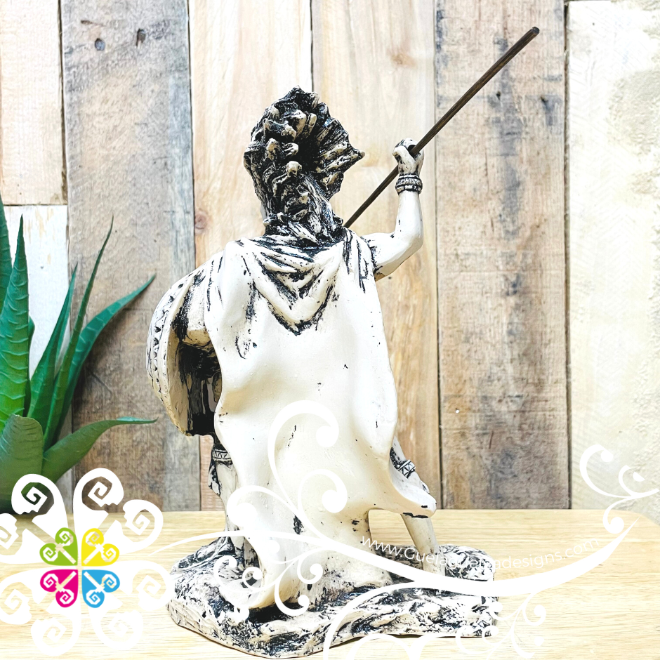 Medium Aztec Warrior Statue - Resin Warrior