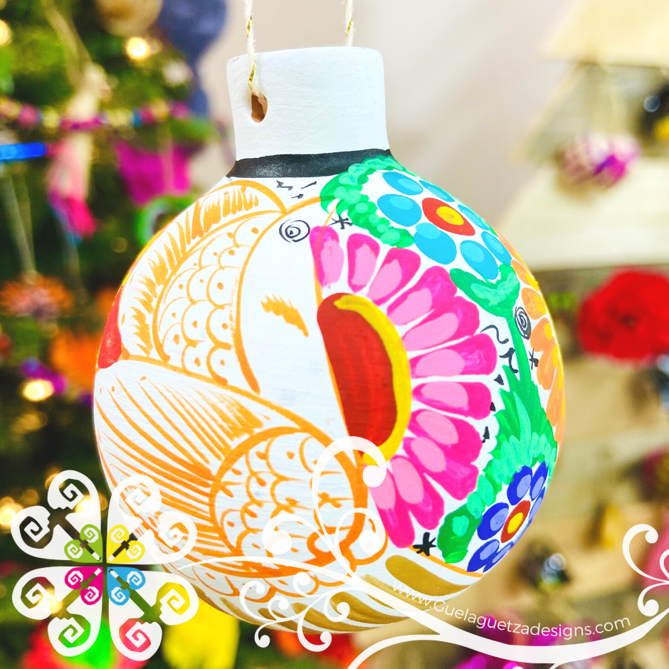 Single Round Guerrero Clay Ornament - Singles