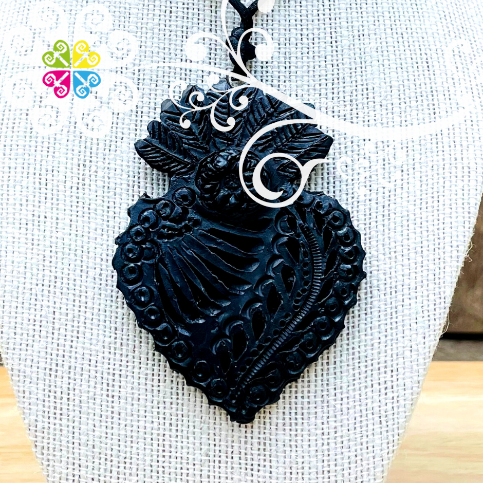 Heart Of Spades - Black Clay Jewelry