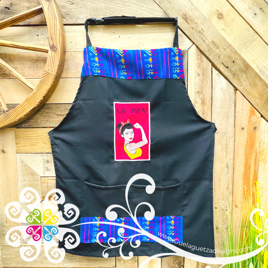 La Jefa Embroider Apron - Mandil Loteria