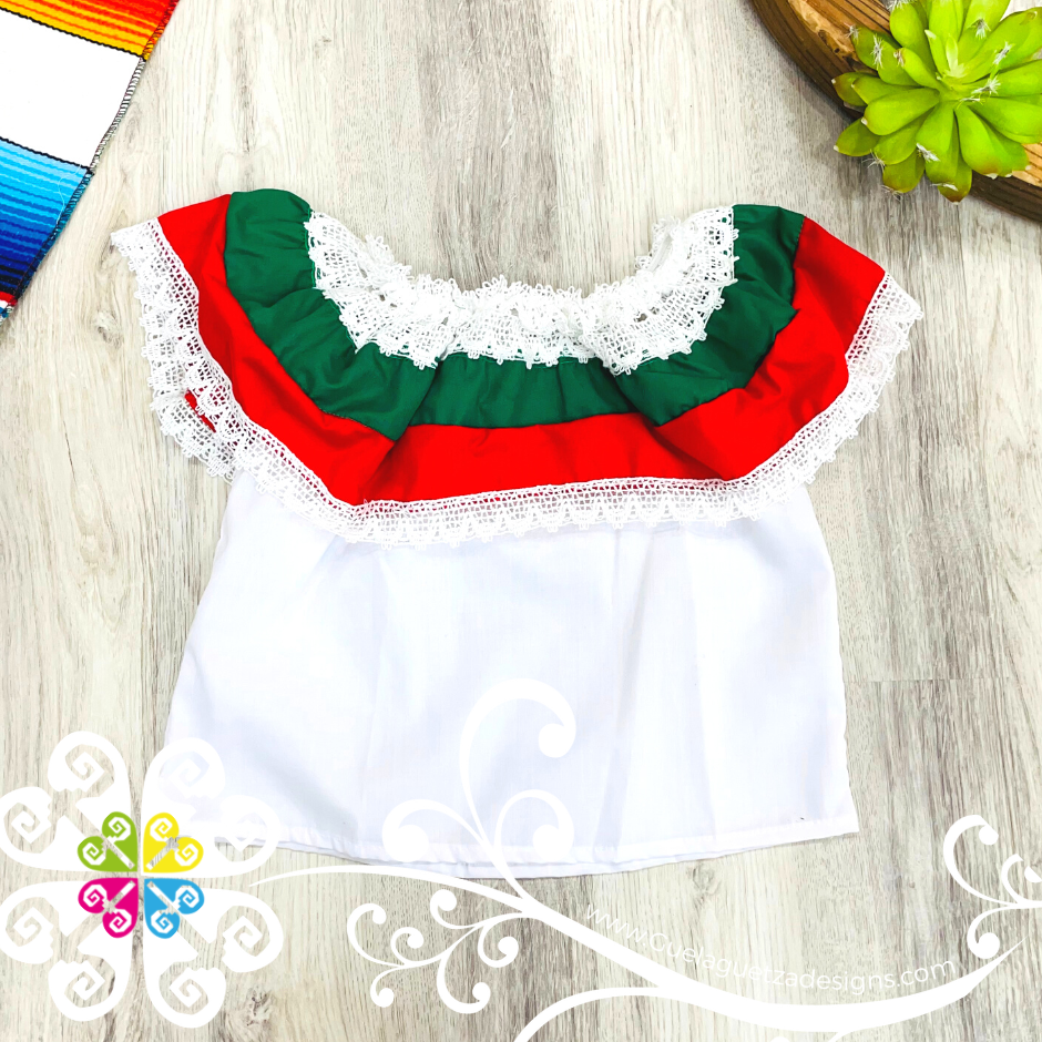 Tri Color Viva Mexico Girl Set - Children Dress