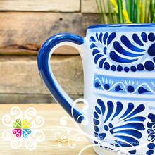 Set of 4 Blue Feathers - Talavera Mug