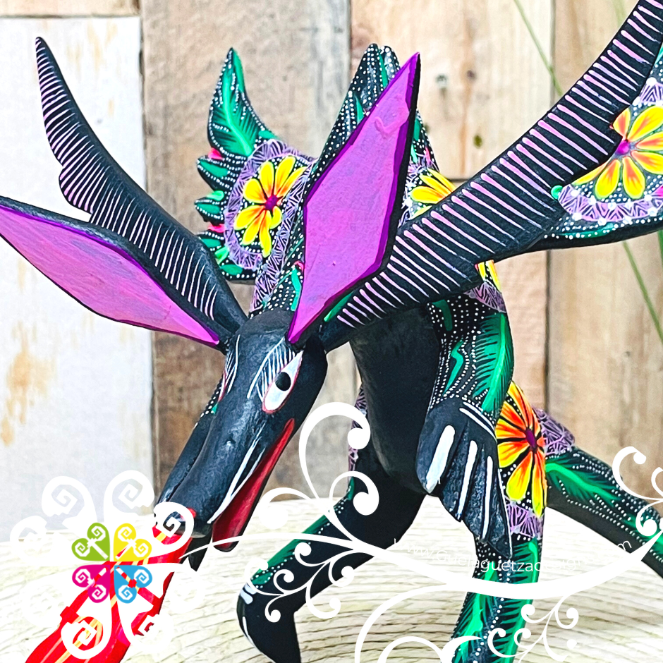 Medium Dragon Alebrije- Handcarve Wood Decoration Figure