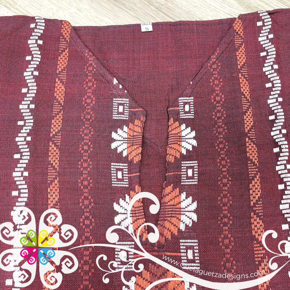 Maroon Guatemala Men Shirt