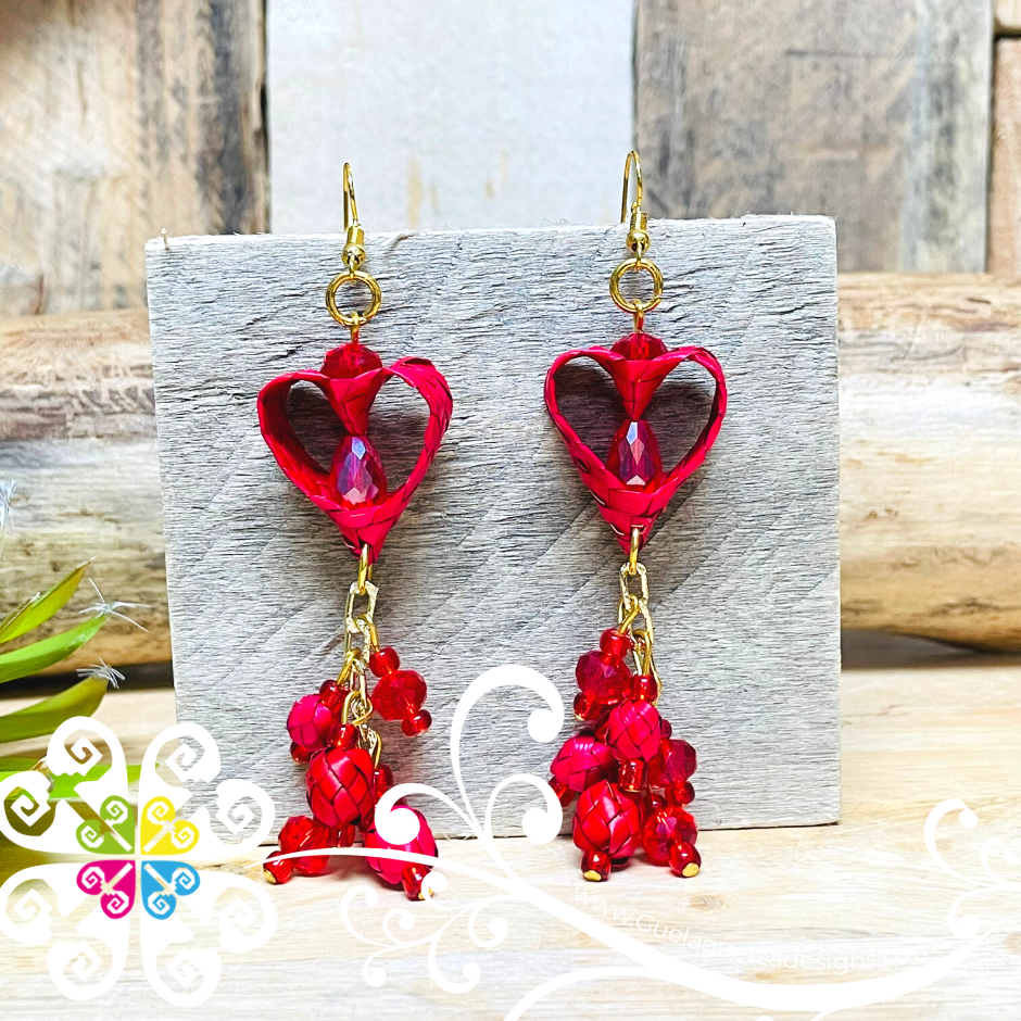 Crystal Heart - Palm Earrings