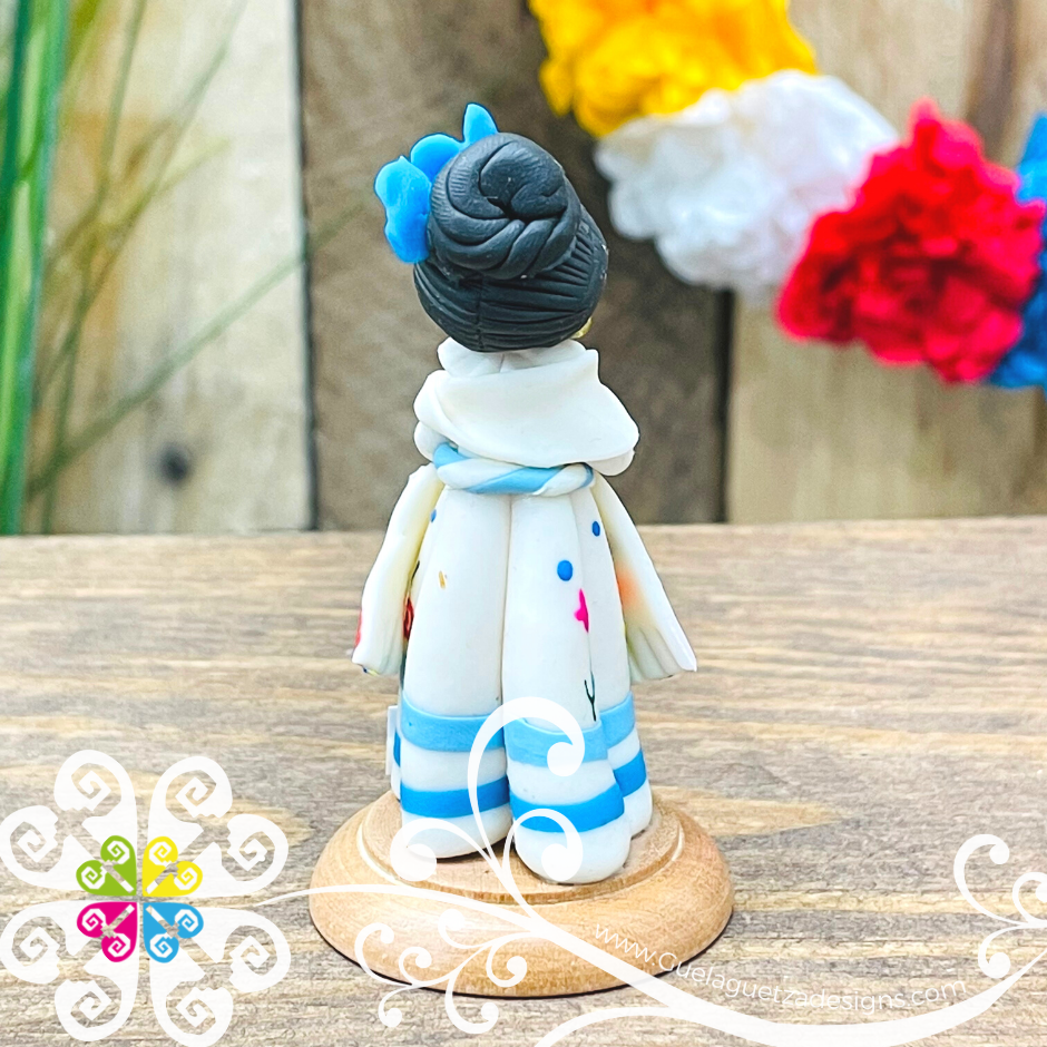 2- Baja California Little Doll Figurine - Fondant Doll