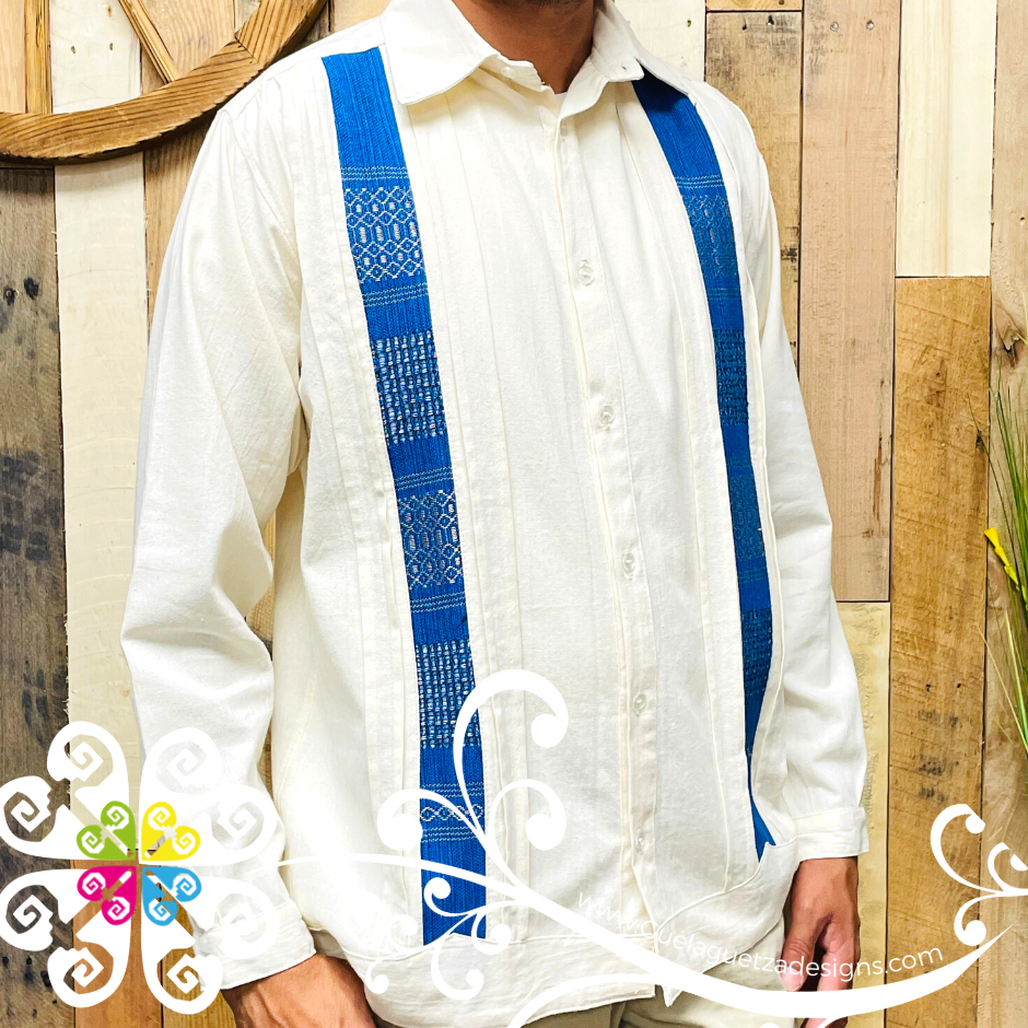 Small Long Sleeve Pedal Loom Guayabera - Guayabera Manta