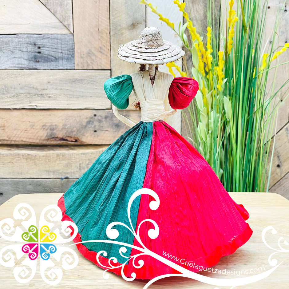 Handmade Mexican Corn Husk Tamal Quinceañera Doll –