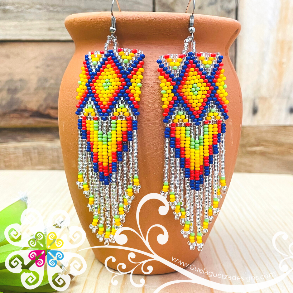 Cuadro Rhombus Beaded Earrings