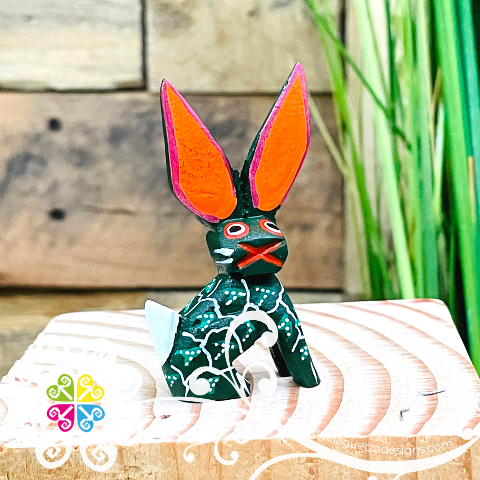 Mini Rabbit Alebrije Handcarve Wood Decoration Figure