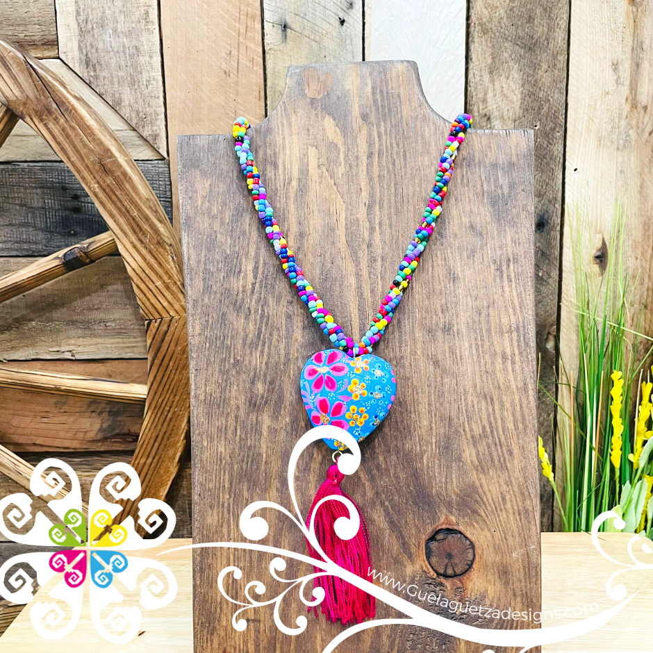 Multicolor Yoselin Heart Necklace - Artisan Necklace