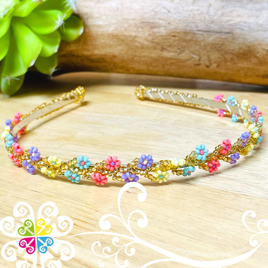 Floral Vine Beaded Headband