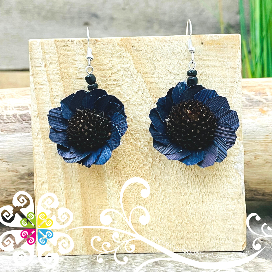 Flower Earrings - Corn Husk