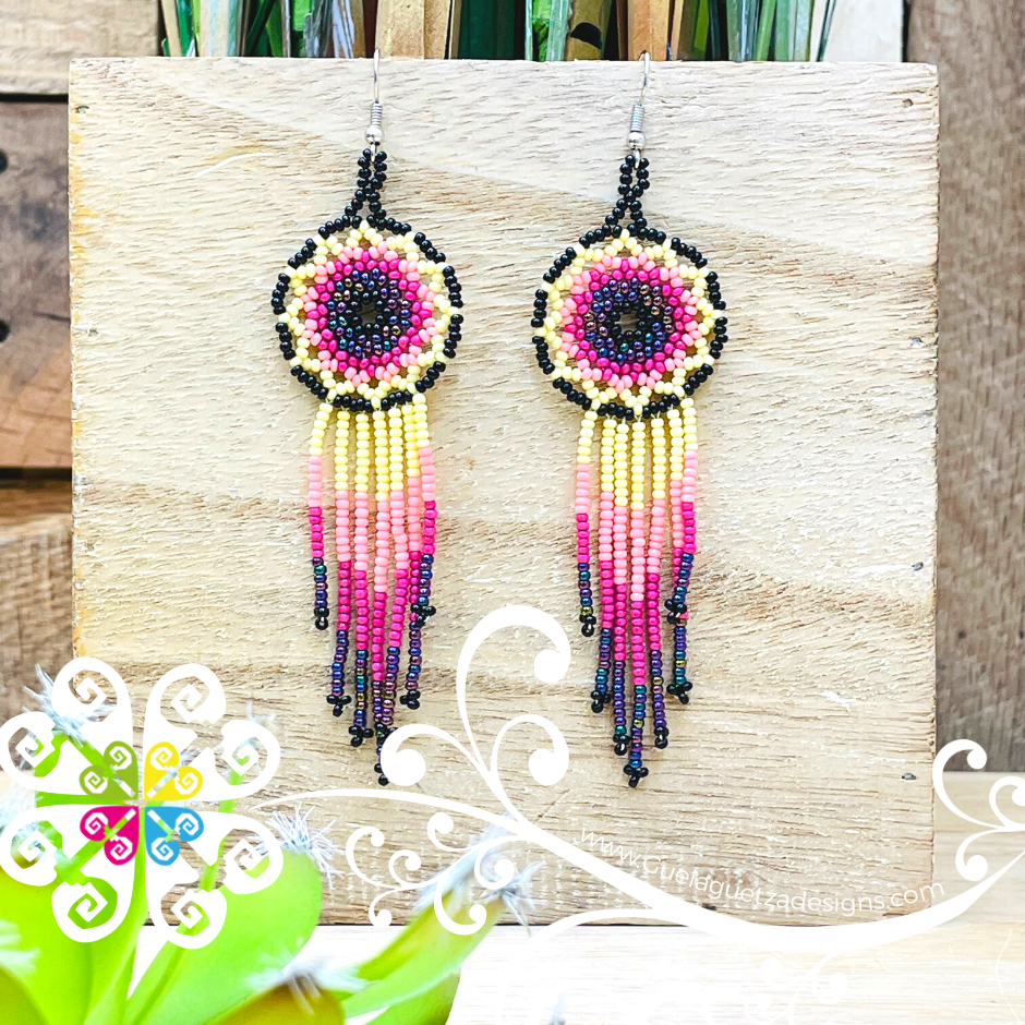 Dream Catcher Beaded Earrings