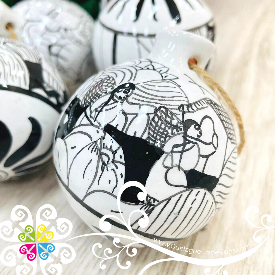 Single Historias Black & White Guerrero Clay Ornament - Singles