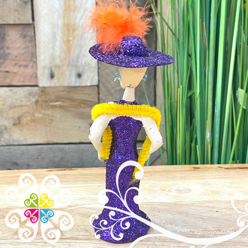 Purple Little Clay Catrina - Catrina Brillantina