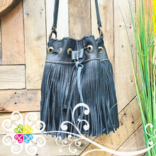 Boho Strips Leather Bag