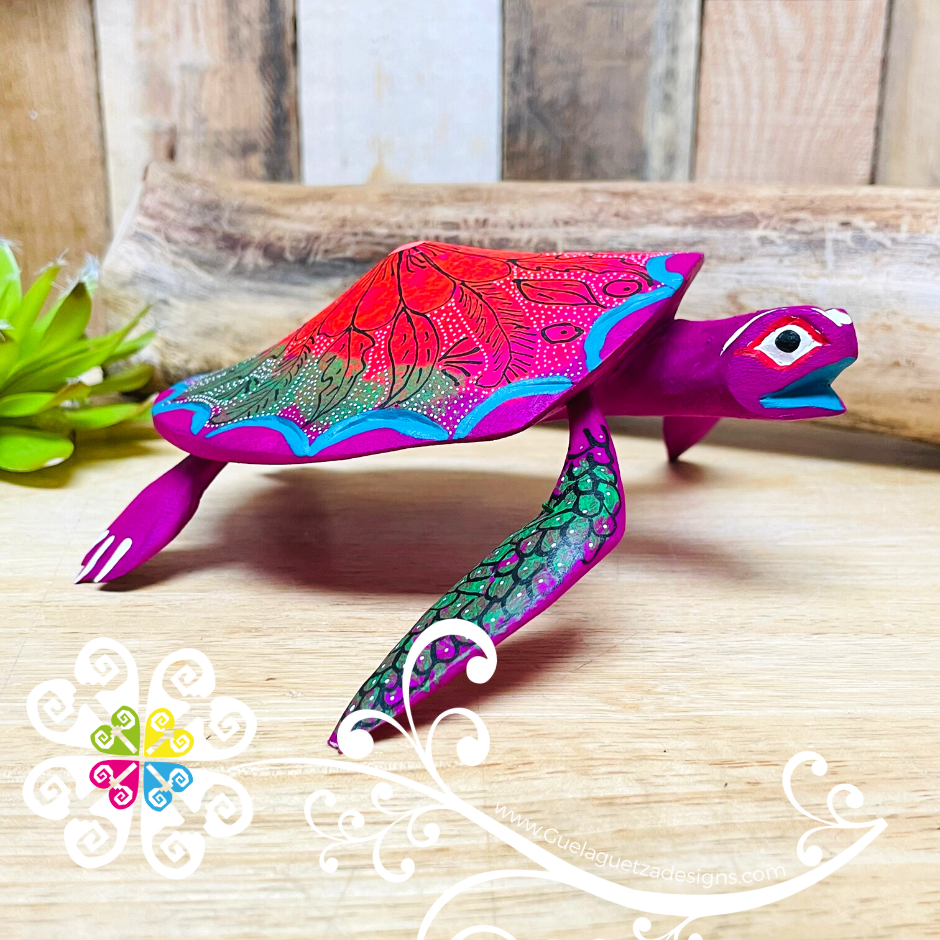 Large Turtle Alebrije- Handcarve Wood Decoration Figure