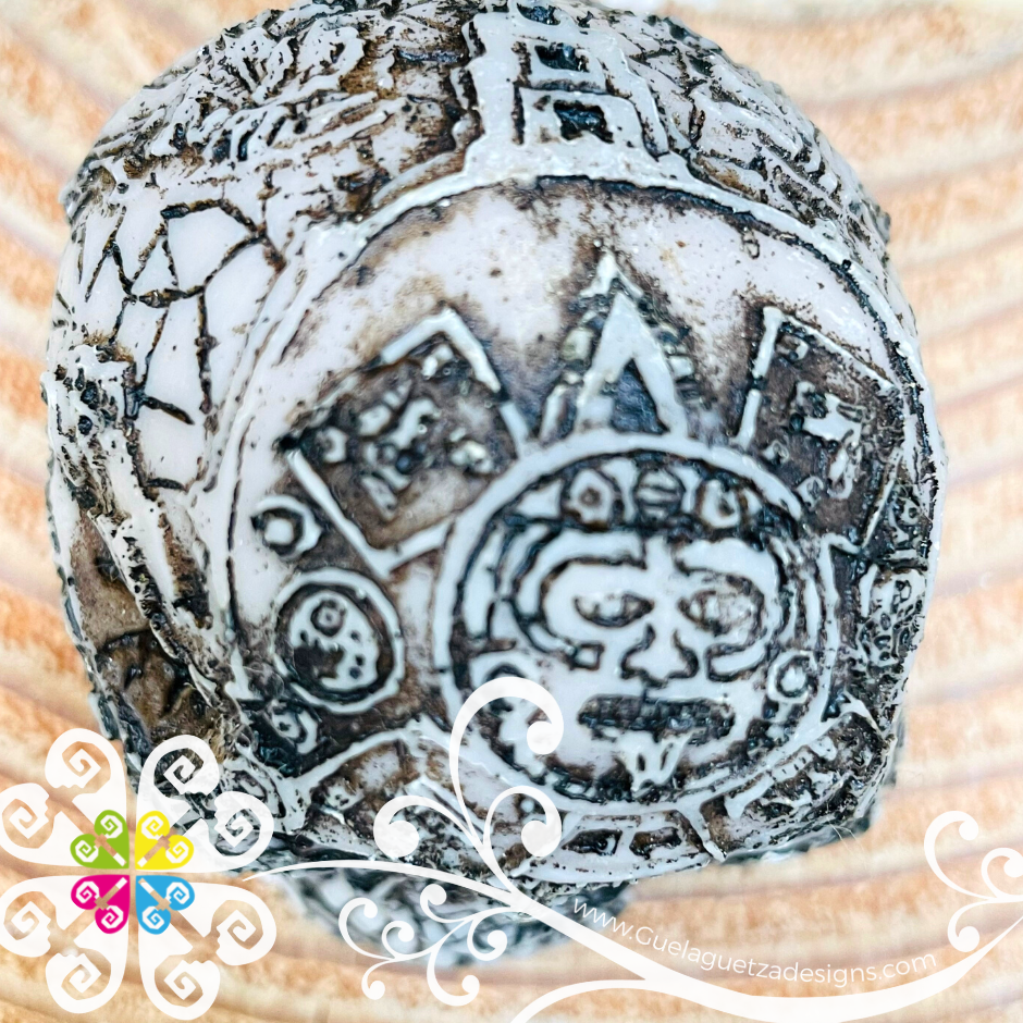 Mini Azteca- Artisan Day of Dead Resin Head