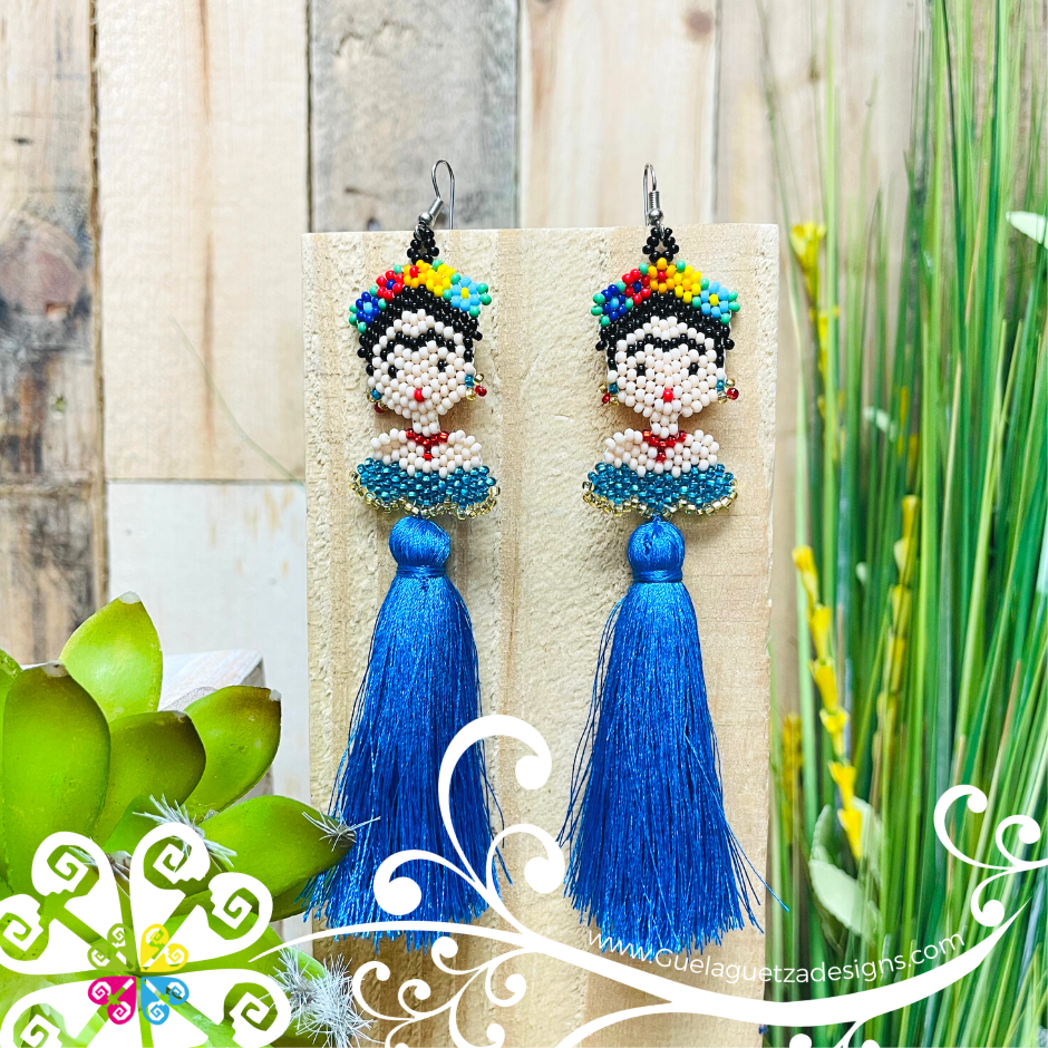 Single Tassel Beaded Frida Earrings