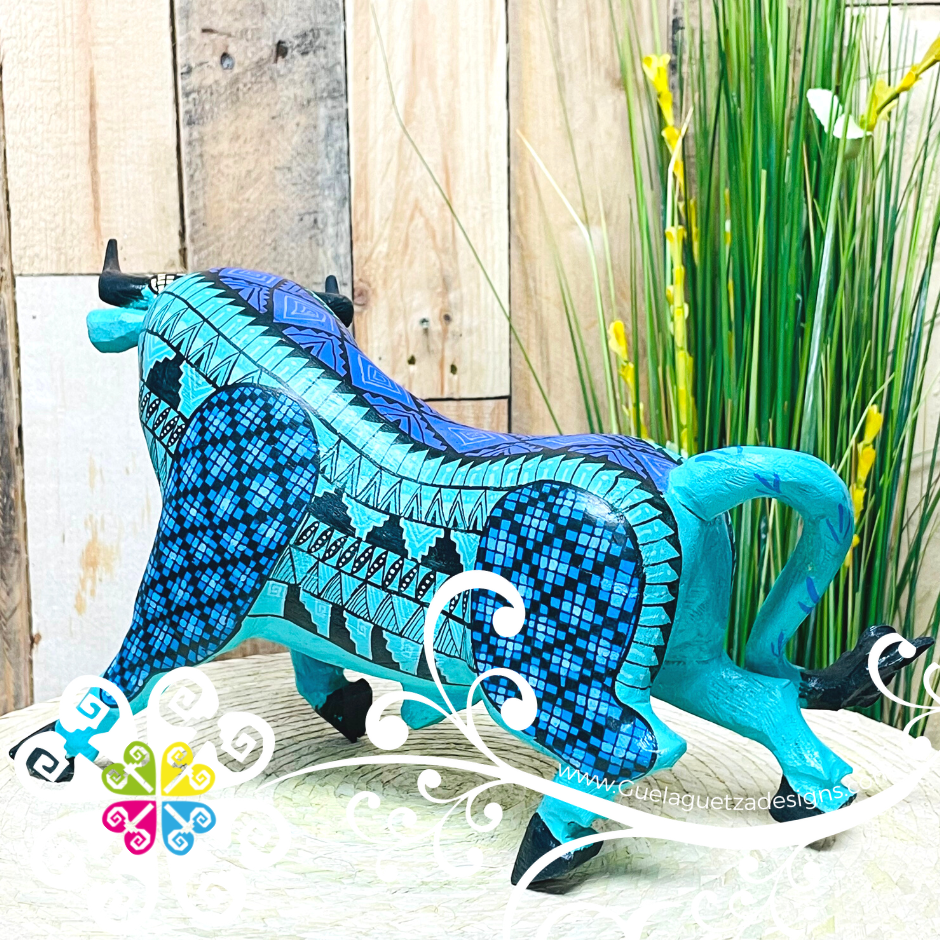 Large Bull Alebrije- Handcarve Wood Decoration Figure