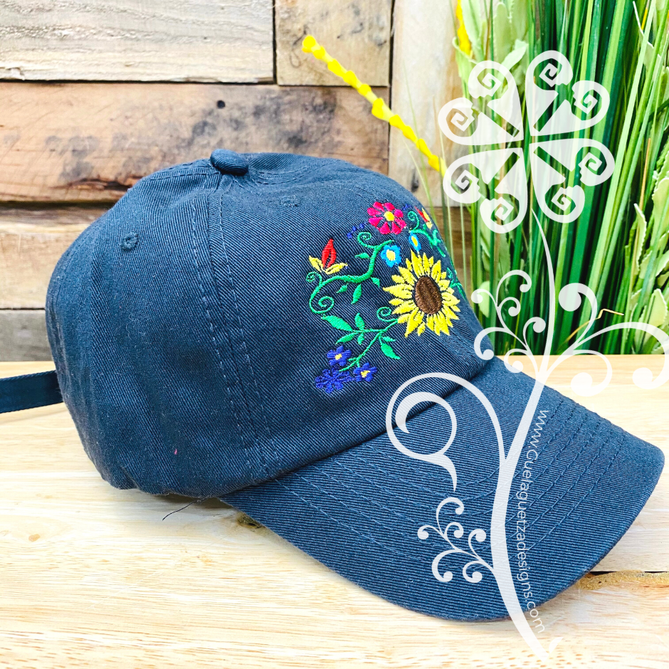 Sunflower Embroider Cap