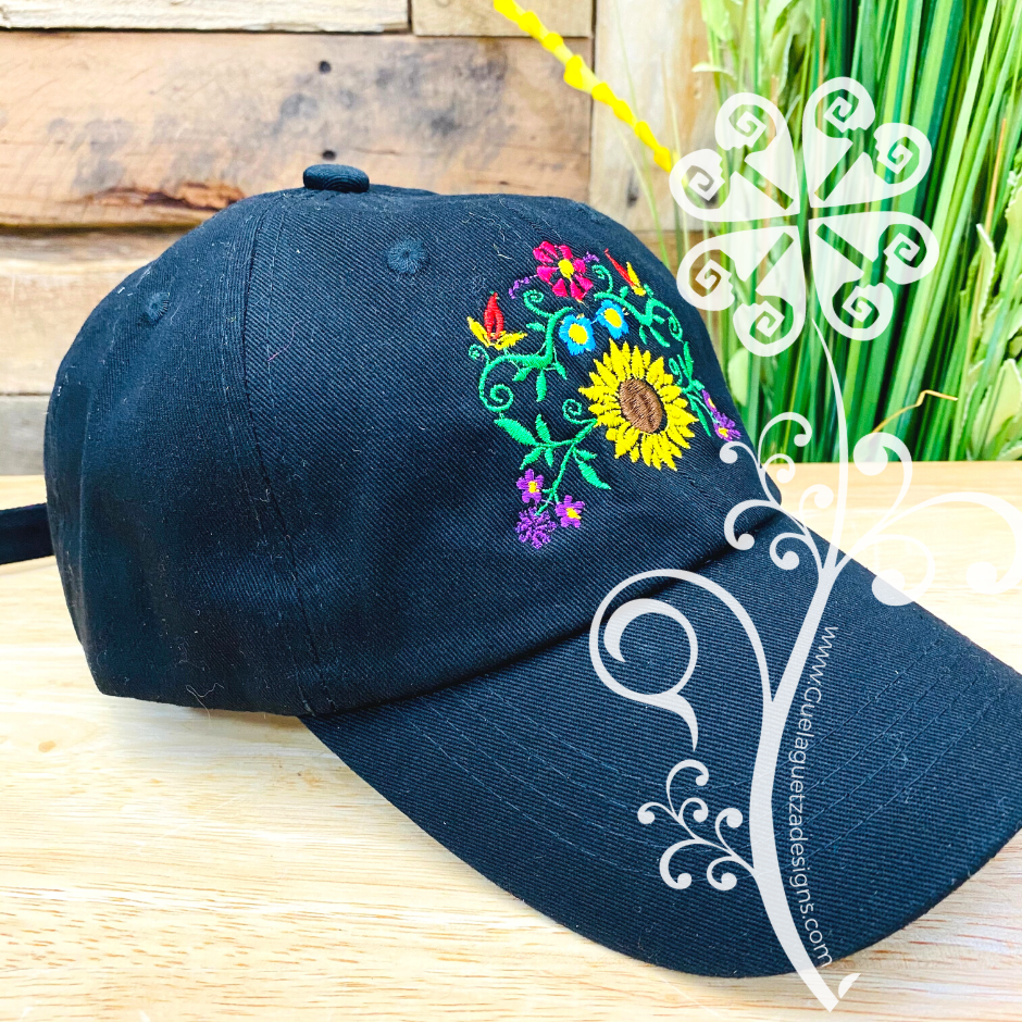 Sunflower Embroider Cap