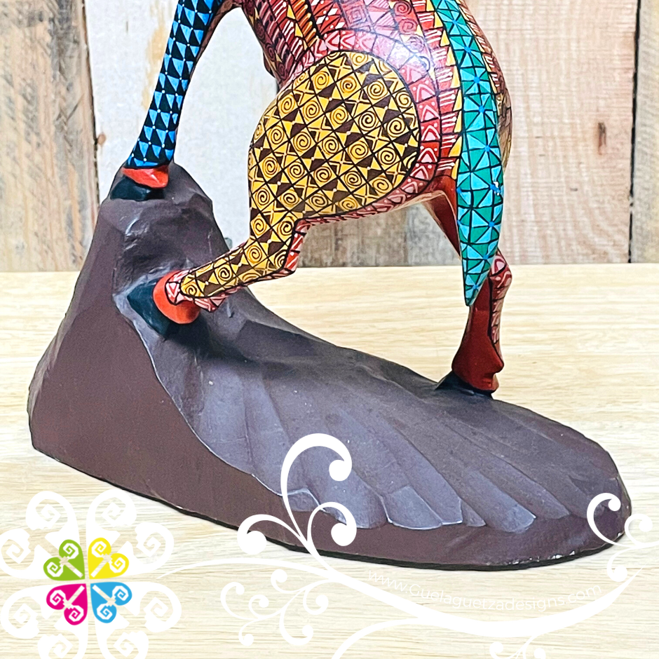 Large Buck Alebrije - Hand Carved Wood Decoration Figure