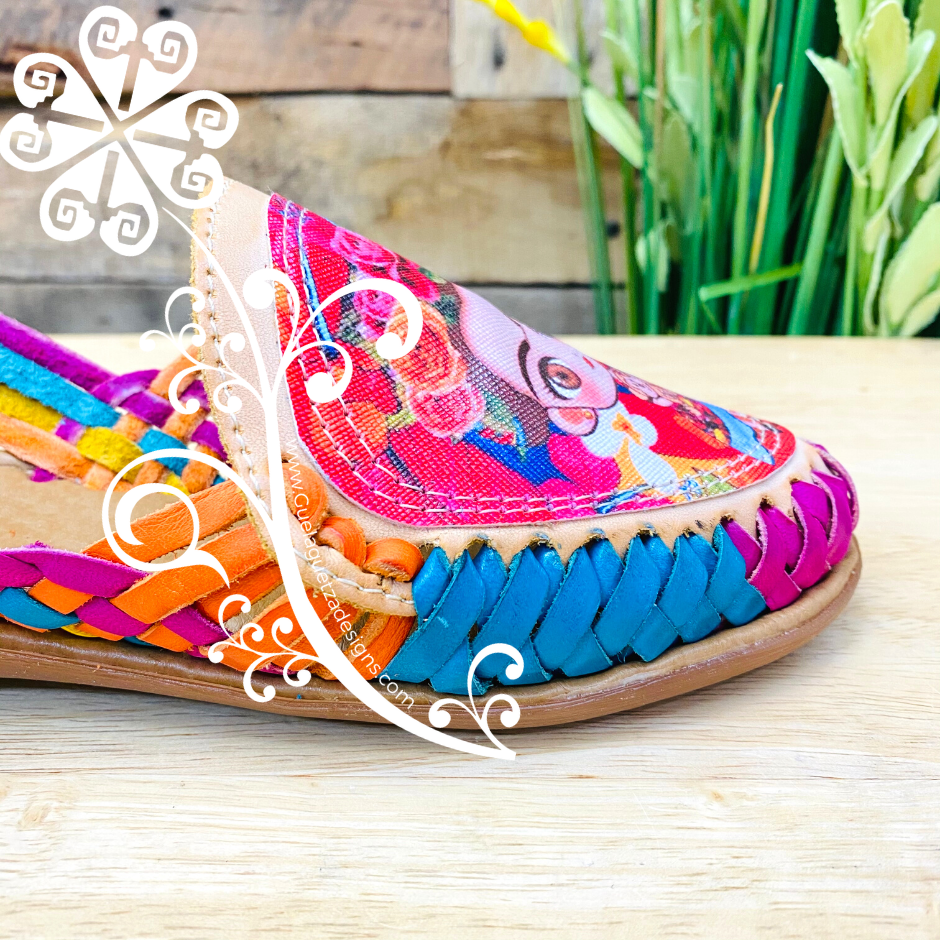 Frida Flat Shoes- Natural Multicolor Panchitos