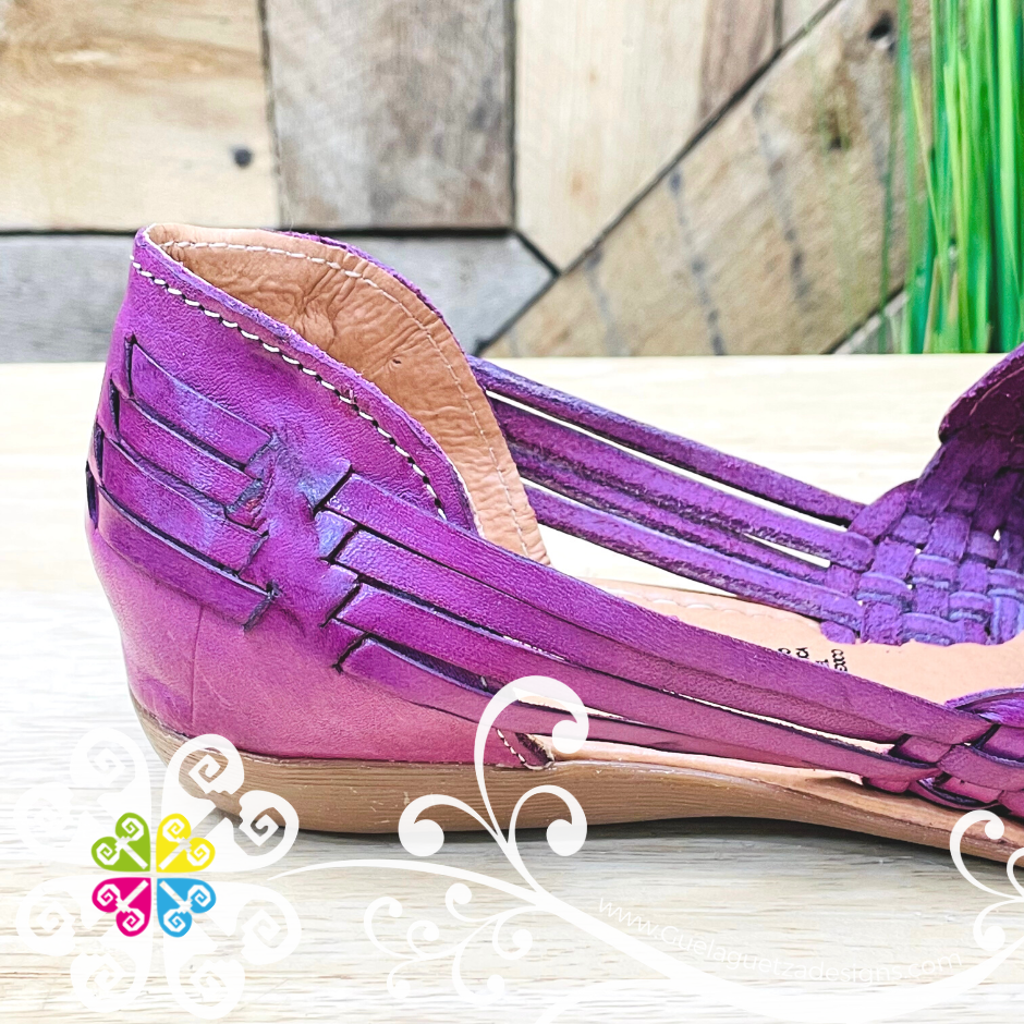 Purple Tassels Flat Shoes - Huarache Piel