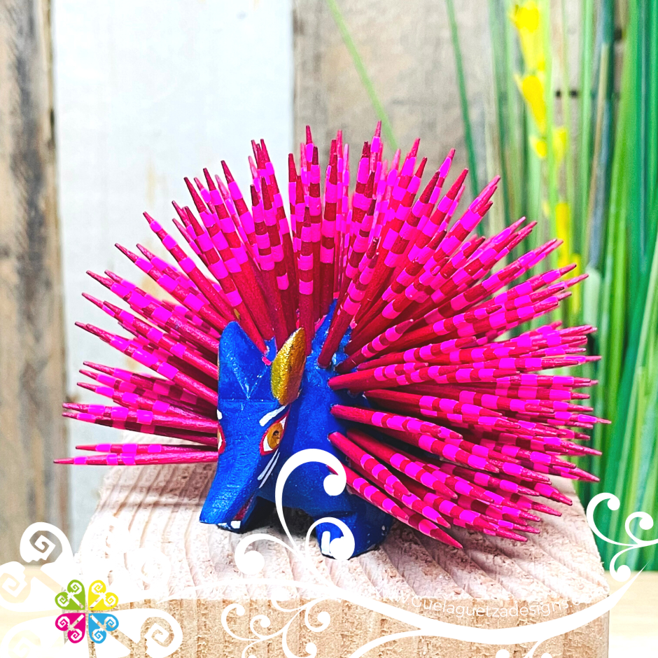 Medium Porcupine Alebrije- Handcarve Wood Decoration Figure