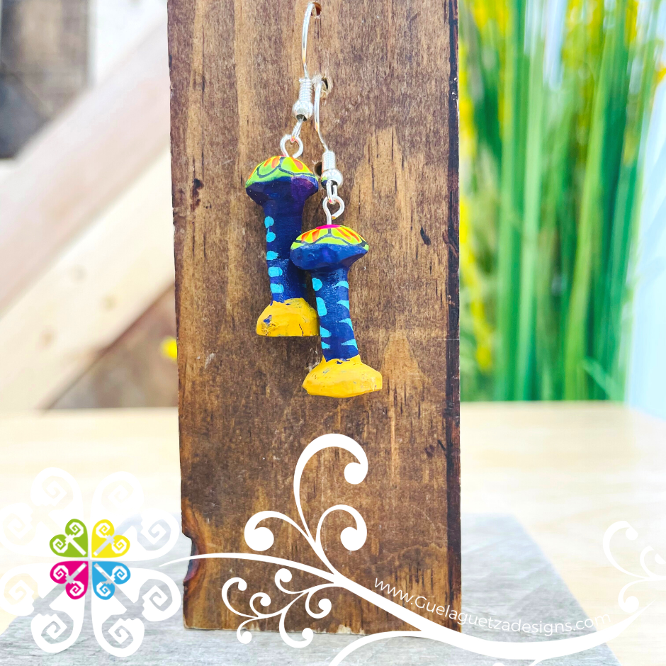 Mushroom Alebrije - Artisan Earrings